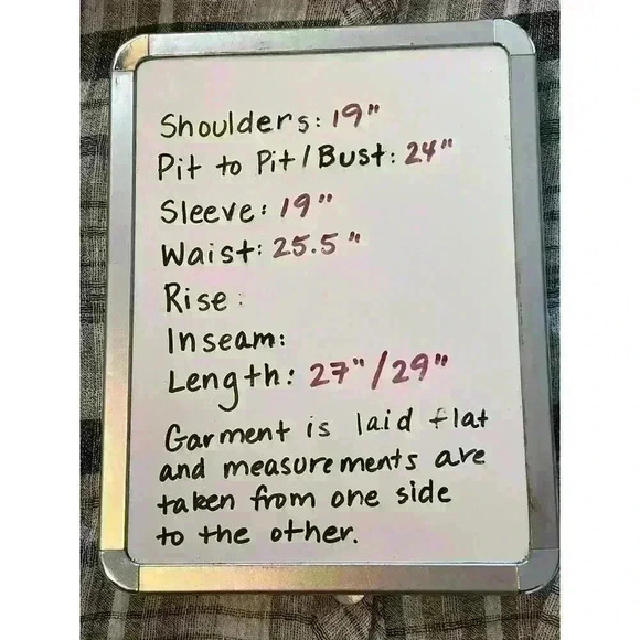 Habitat Linen Windowpane Plaid Button Front Blouse Lagenlook Artsy Women XL - Picture 12 of 12